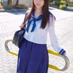 【アフスク☆セックス】明るい笑顔と関西弁がめっちゃかわいいご陽気ガール！！キツキツなパイパンマ○コに溢れる程大量精子注入！！