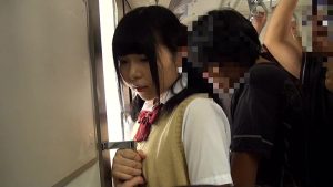満員電車女子校生ぶっかけ痴●