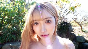 中出し露天温泉 可愛い顔したIカップ従順むっつりスケベ金髪娘
